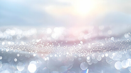 Wall Mural - abstract glittering bokeh background with soft light and shimmering particles, creating a dreamy and
