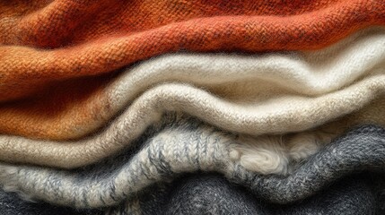 Canvas Print - Close Up of Soft and Cozy Wool Fabric Texture