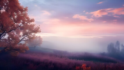 Wall Mural - Backdrop with Autumn landscape