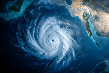 Hurricane Helene viewed from space over Florida, USA