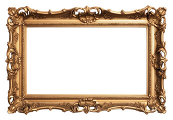 Wall Mural - png vintage gold frame backgrounds white background architecture.
