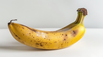 Poster - Fresh Yellow Banana On White Background