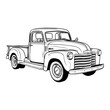 © naina - Pickup truck illustration coloring page - coloring  book for kids