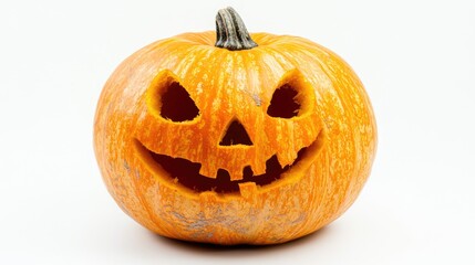 Sticker - Halloween pumpkin Jack O Lantern on a white background