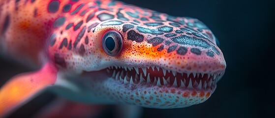 Poster -  A close-up of a fish with its mouth widely opened