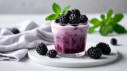 Sticker -  Refreshing summer delight with berries and mint