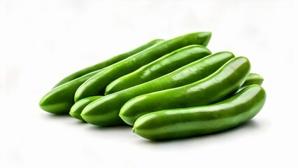 Poster -  Fresh vibrant green bell peppers ready for culinary adventures