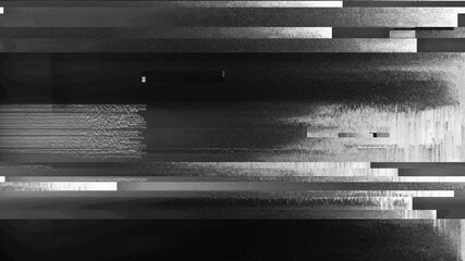 Wall Mural - flash black and white glitch transition with distorted effect