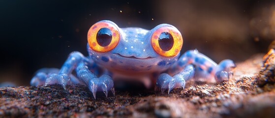 Poster - large orange eyes, one highlighted by an orange eyeball