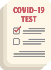 Poster - Covid 19 test medical form is showing positive result on white background