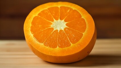 Wall Mural -  Freshly cut orange ready to enjoy