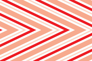 Wall Mural - simple red cream color v shape line pattern a striped pattern with zigzag stripes in red and white