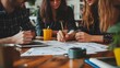 © Lion - Entrepreneur couple, a woman and a man, collaborating on business plans