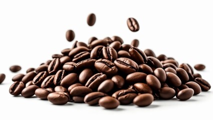  Freshly roasted coffee beans in motion