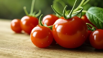 Canvas Print -  Fresh ripe cherry tomatoes ready for harvest