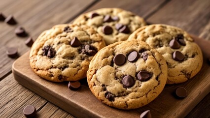 Sticker -  Deliciously tempting chocolate chip cookies ready to be savored