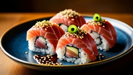 Sticker -  Deliciously crafted sushi rolls ready to be savored