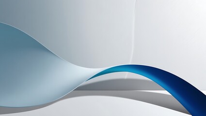 Wall Mural - Abstract soft blue wave background. Generative Ai.