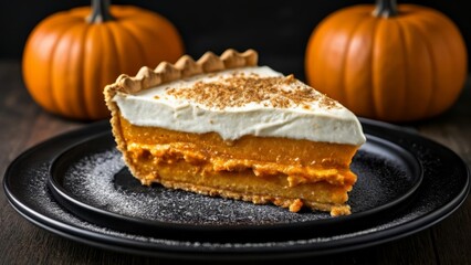 Sticker -  Delicious slice of pumpkin pie perfect for fall