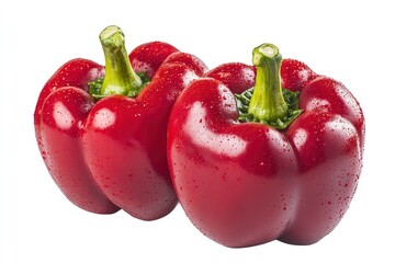 Wall Mural - red sweet pepper isolated on white background. - generative ai