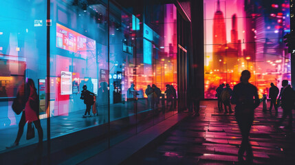 Wall Mural - a comparison of brand management practices across industries, focusing on brand consistency and cust