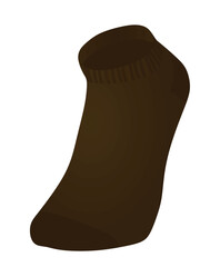 Wall Mural - Brown short sock. vector illustration