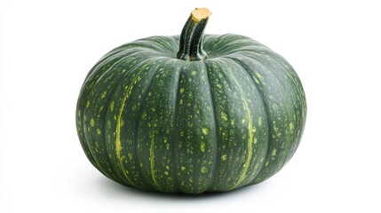 Poster - Green pumpkin on white background with clipping path