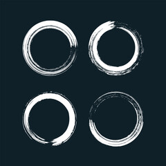 Wall Mural - set of rounded grunge vector shapes