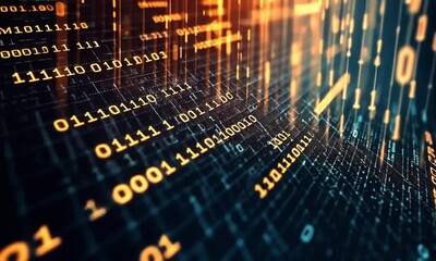 Exploring the intricacies of data transmission with binary code streams in a digital environment