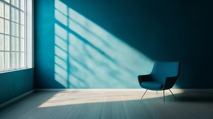 Wall Mural - blue chairs in office