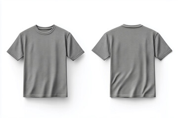 Wall Mural -  gray shirt with a white background. The shirt is folded and has a white collar