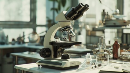 Microscope in a Laboratory Setting: Scientific Research and Discovery