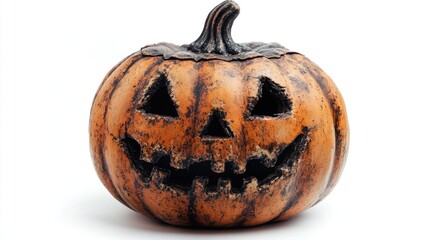 Wall Mural - stock photo of isolated halloween pumpkin on white background