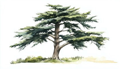 Cedars libani tree in a natural setting showcasing its grandeur