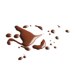 Sticker - Sweet chocolate splashes on white background