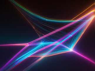 Wall Mural - abstract background with glowing lines