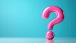 © Vodkaz - Colorful pink question mark on a blue background.
