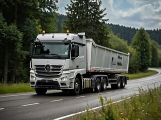 truck on the road