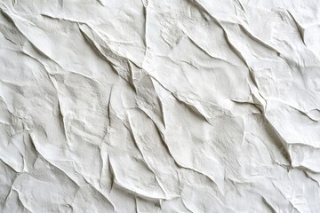 Wall Mural - A rough white relief stucco background with cracks in the wall texture. Blank for designers to edit.