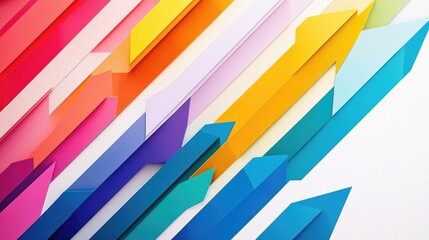 Wall Mural - Abstract geometric background with colorful stripes.