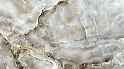 Wall Mural - Close up of white and brown marble texture.