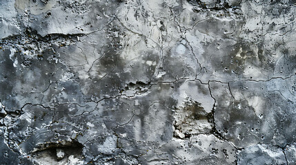 Weathered concrete wall with cracks and imperfections.