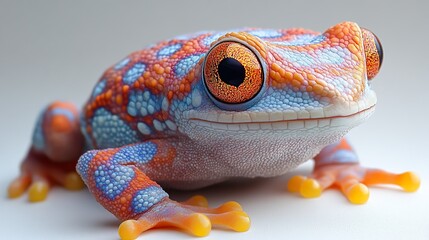 Sticker - Vibrant Close-Up of a Colorful Frog