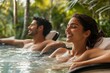© vasyan_23 - Relaxing couple enjoying luxurious spa retreat in tropical paradise