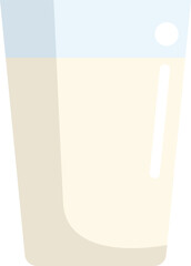 Poster - Glass being filled with milk, with a splash and copy space