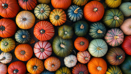 Colorful pumpkins