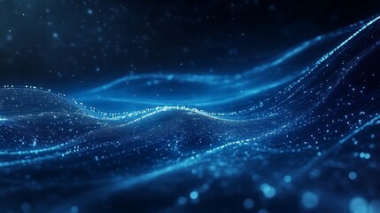Wall Mural - Abstract background with blue lines symbolizing high-tech innovation and progress