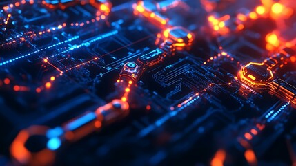 Cutting-edge blockchain banner with a futuristic concept and abstract visuals image