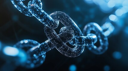 Sleek futuristic blockchain banner featuring bold, abstract design elements image