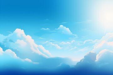 Wall Mural - blue sky with clouds